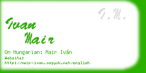 ivan mair business card